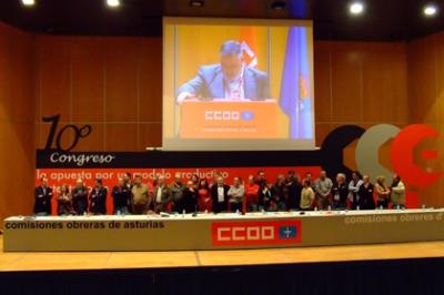 Antonio Pino reelegido secretario general de CCOO Asturias